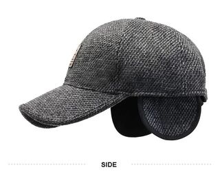 Gorra de béisbol de lana con orejeras