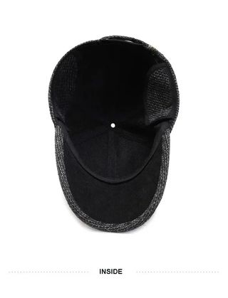 Gorra de béisbol de lana con orejeras