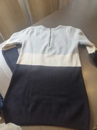 Jersey largo mujer gris, beige y negro Talla única