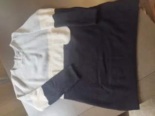 Jersey largo mujer gris, beige y negro Talla única