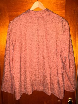 Chaqueta de mujer marrón tweed