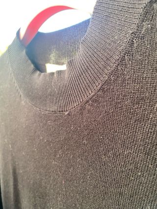 Vestido de punto H&M Talla L Negro