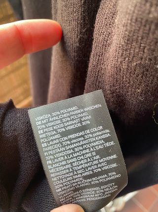 Vestido de punto H&M Talla L Negro