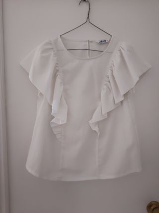Blusa volantes Wild Pony Blanca Talla S
