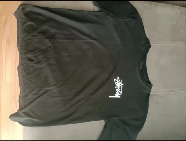 Camiseta Stussy Negra Cartas Rey y As