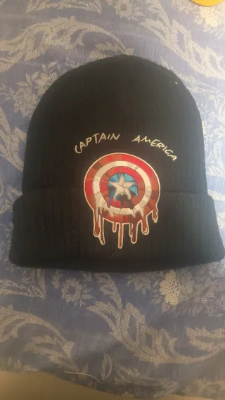 Gorro Capitán América Negro Multicolor