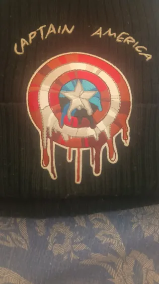Gorro Capitán América Negro Multicolor