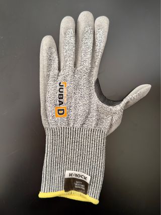 Guantes K-ROCK grises y amarillos