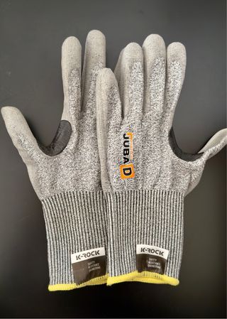 Guantes K-ROCK grises y amarillos