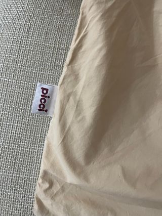 Copri piumino culla beige con disegno