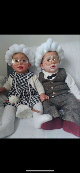 Disfraz niño vieja y viejo