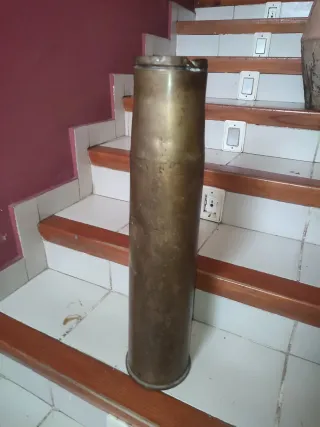 Casquillo Antiguo Enorme Cartucho Cohete Misil