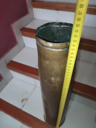 Casquillo Antiguo Enorme Cartucho Cohete Misil