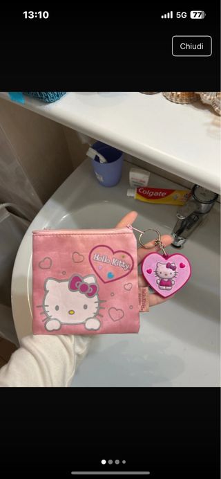 Porta oggetti Hello Kitty rosa