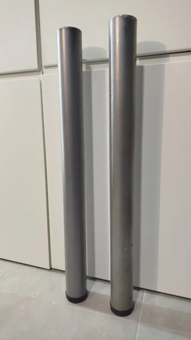 Gambe da tavolo ufficio in metallo grigio nero