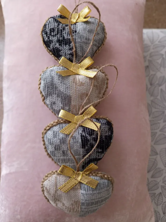 Colgantes Corazón árbol  Navidad (4 uds)