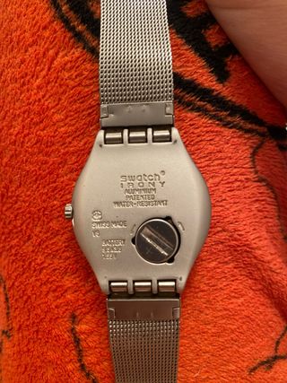 Reloj Swatch Swiss Plata y Blanco