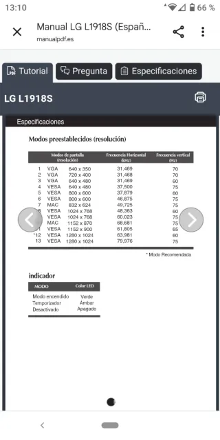 Monitor LG Flatron Gris