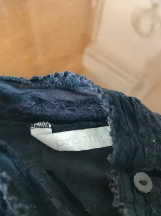 Blusa sin mangas con encajes Promod