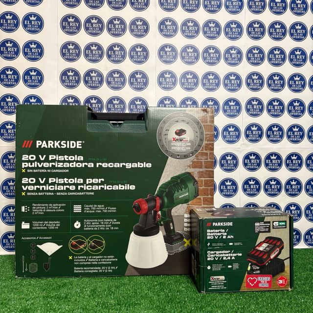 Pistola Pulverizadora Parkside 20V + Batería20V/4a
