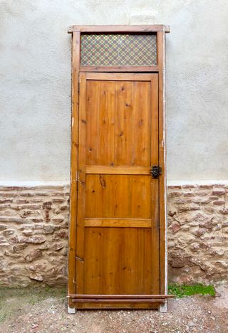 Puertas antigua pino macizo con cristal