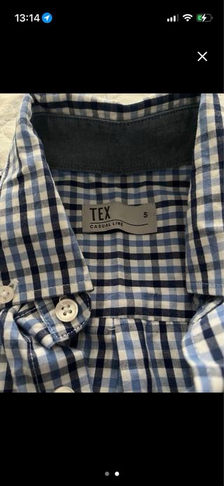 Camisa Tex cuadros Talla S