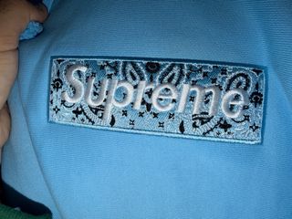 Sudadera Supreme Bandana Box Azul Claro