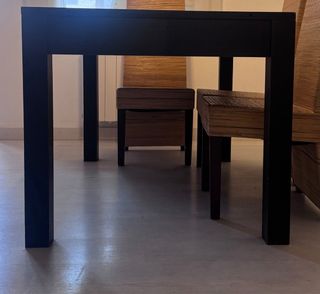 Mesa de comedor extensible de madera