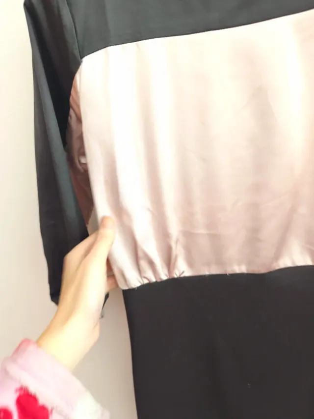 Vestido fiesta negro y rosa talla xs