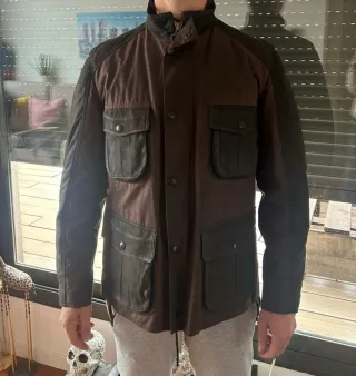 Cazadora Barbour Marrón cuero ante