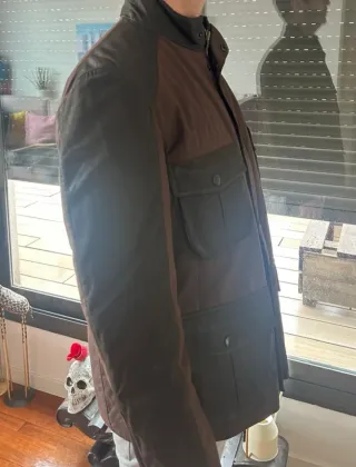 Cazadora Barbour Marrón cuero ante