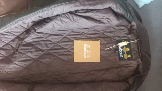 Cazadora Barbour Marrón cuero ante