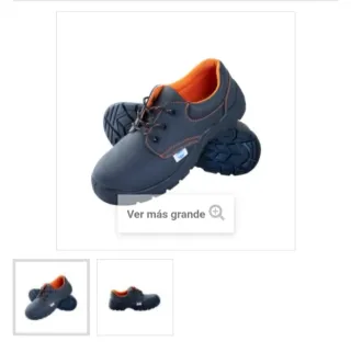 Calzado de seguridad negro y naranja