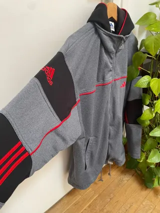 Sudadera Vintage Adidas 90s cremallera Talla L
