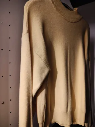 Jersey mujer cuello alto beige T. S/M