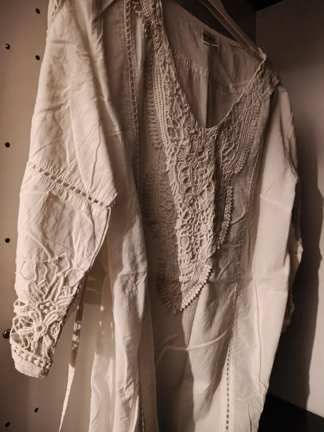 Jersey mujer cuello alto beige T. S/M