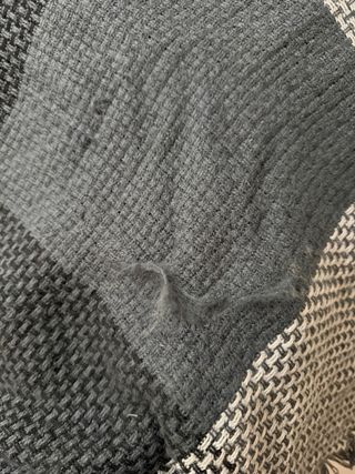 Sciarpone a quadri nero e grigio