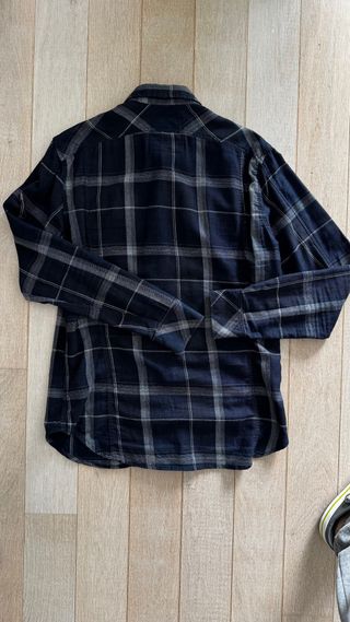 Camisa G-Star RAW cuadros azul y gris