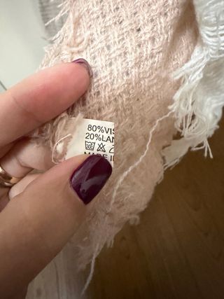 Sciarpone  grigio rosa