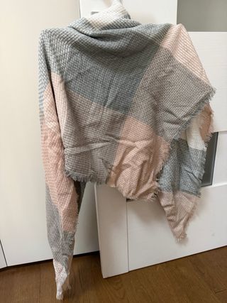 Sciarpone  grigio rosa