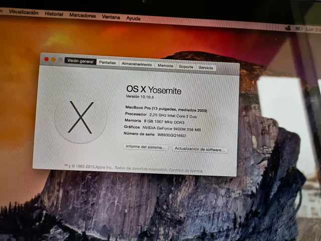 MacBook Pro 13 2009 Plata