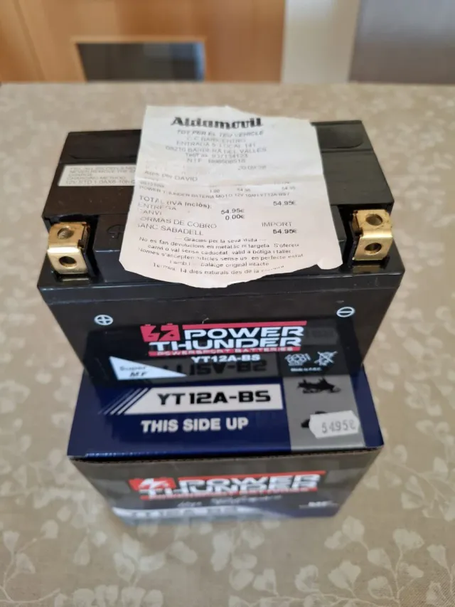 Batería Moto Power Thunder YT12A-BS Nueva
