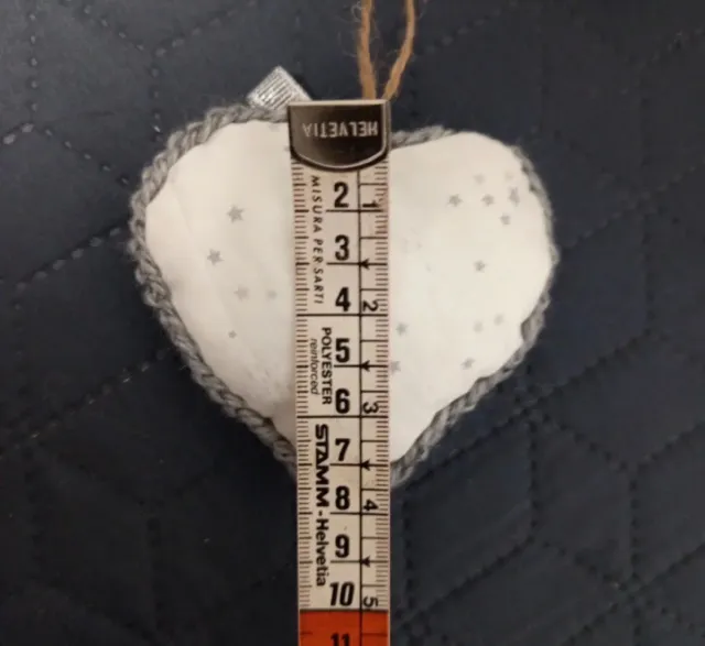 4 Corazones de Tela Decorativos árbol de Navidad