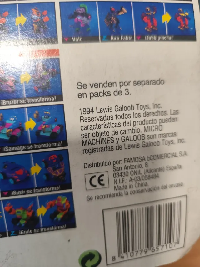 Micro Machines Z-Bots Fuerza Bruta famosa eapaña