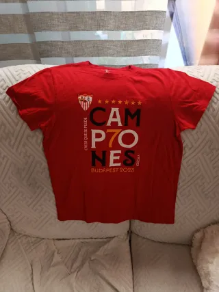 Camiseta Sevilla FC Campeones Budapest 2023