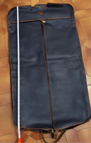 Porta abiti Trussardi blu e cuoio