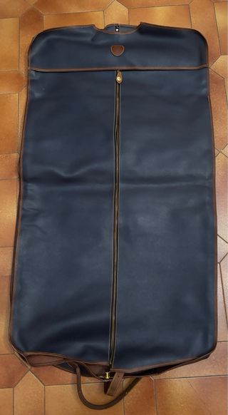 Porta abiti Trussardi blu e cuoio