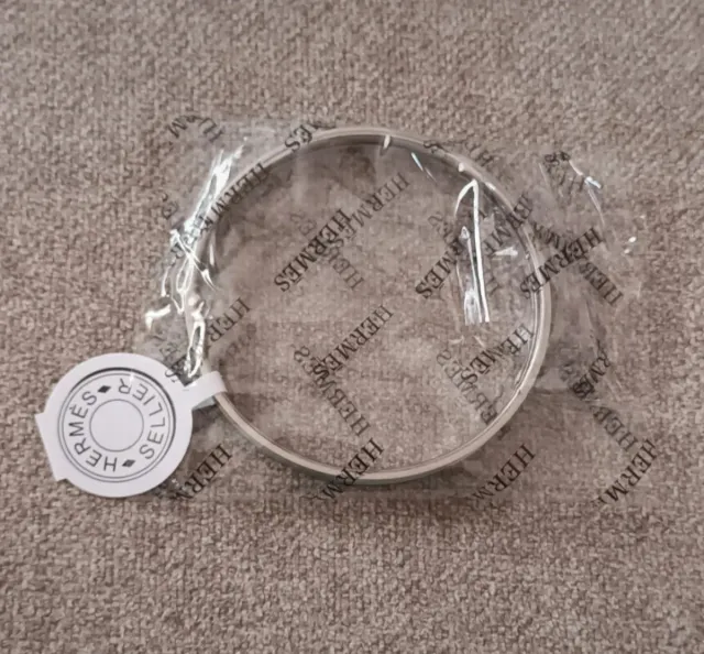 Pulsera Hermès plata y esmalte verde agua