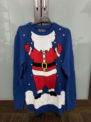 Jersey Navidad Papá Noel Primark Azul Rojo