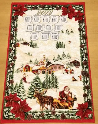 Canovaccio vintage con calendario 2012.